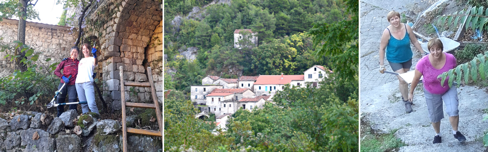 Action solidaire à Godinje, Monténégro