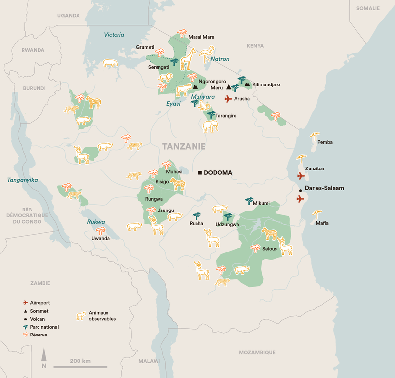 Carte Tanzanie